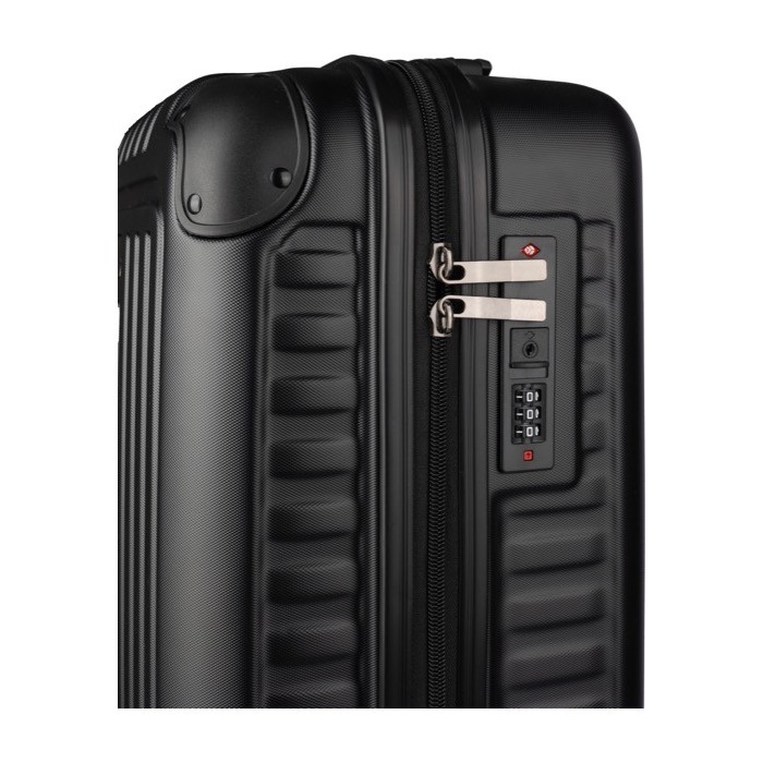 Trolley de ABS con bolsillo interior para portátil y candado numérico color negro sexta vista