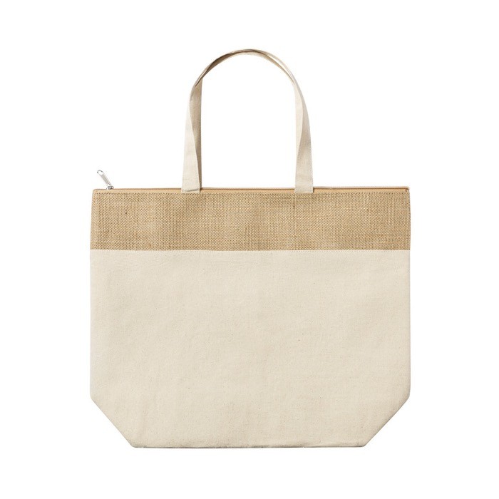 Bolsa térmica de algodón de 225 gr/m2 color beige