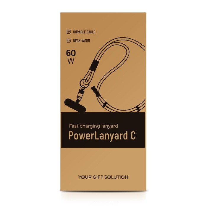 Lanyard de plástico y nailon con carga y presillas ajustables para móvil vista en caja Lanyard de plástico y nailon con carga y presillas ajustables para móvil vista en caja