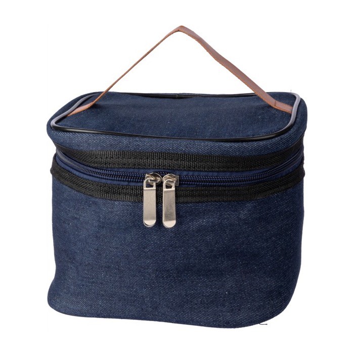 Bolsa nevera con interior de PEVA y exterior de tela vaquera color azul quinta vista