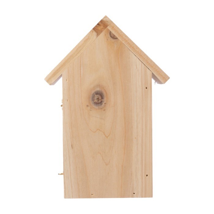 Casita para colgar de mariposas hecha de madera de pino color marrón segunda vista