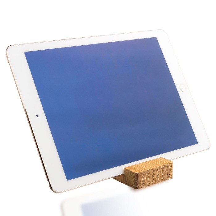 Soporte de bambú para móviles y tablets con distintos tamaños vista 2