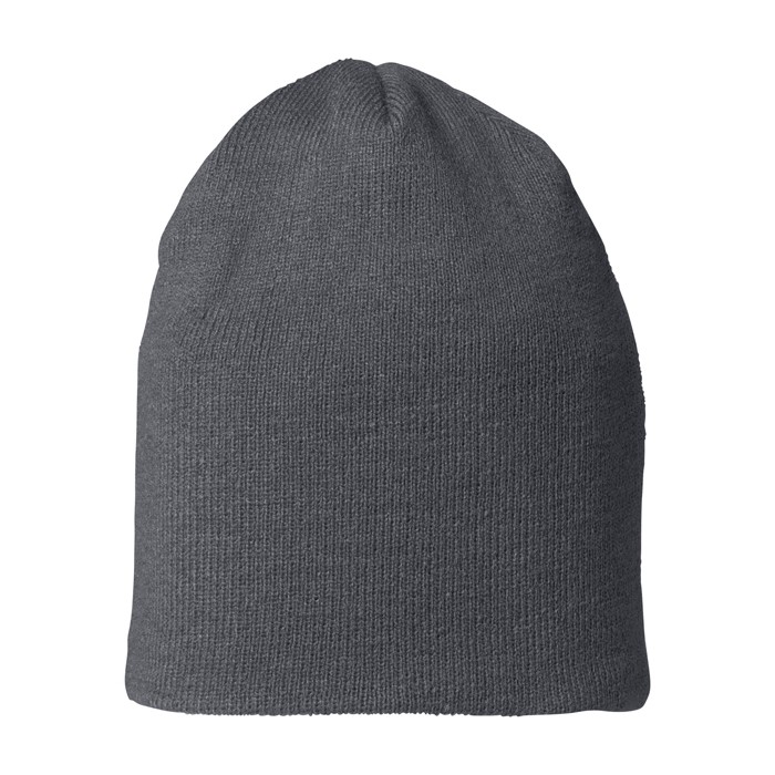 Gorro de punto elástico acanalado de doble capa Elevate Life color gris topo segunda vista trasera