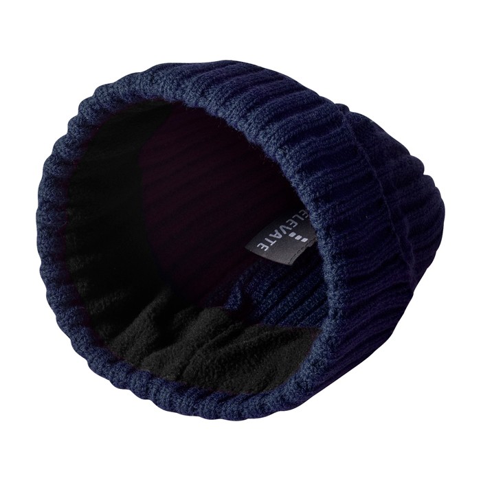 Gorro de punto acanalado elástico y flexible Elevate Life color azul marino segunda vista
