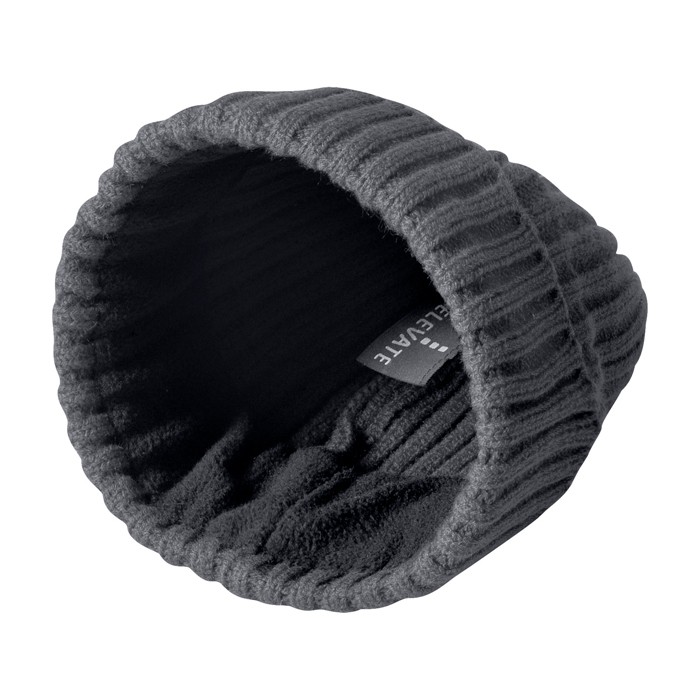 Gorro de punto acanalado elástico y flexible Elevate Life color gris topo segunda vista