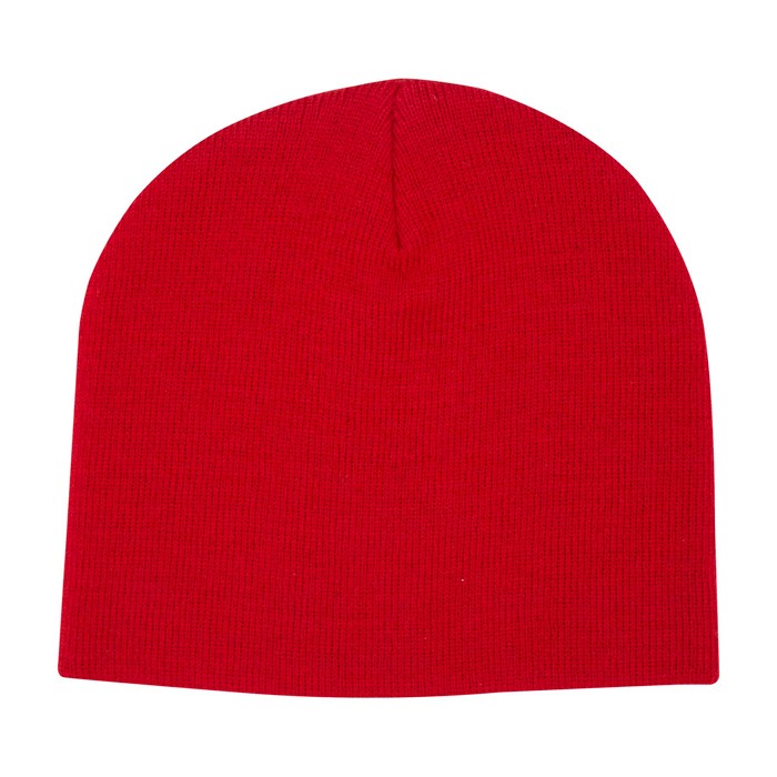 Gorro versátil de punto canalé ideal para climas fríos Elevate™ color rojo segunda vista trasera
