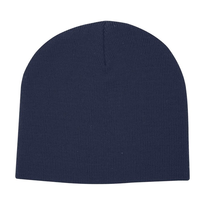Gorro versátil de punto canalé ideal para climas fríos Elevate™ color azul marino segunda vista trasera