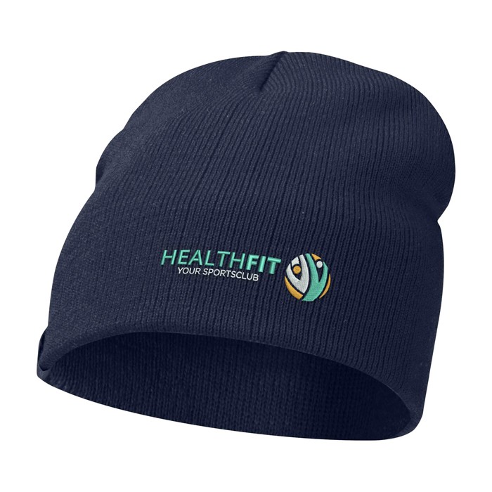 Gorro versátil de punto canalé ideal para climas fríos Elevate™ color azul marino