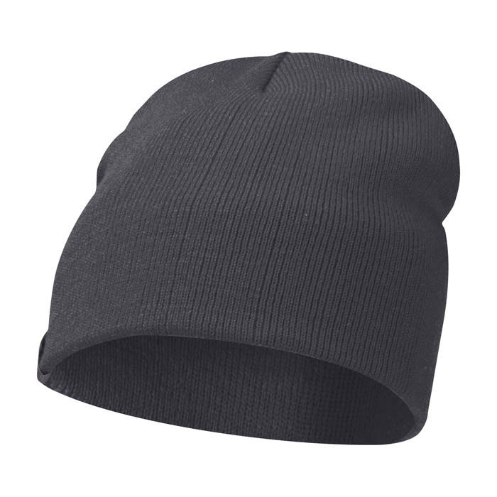 Gorro versátil de punto canalé ideal para climas fríos Elevate™ color gris oscuro