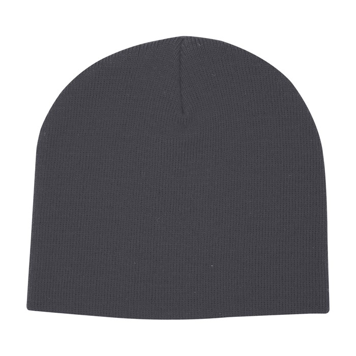 Gorro versátil de punto canalé ideal para climas fríos Elevate™ color gris oscuro segunda vista trasera