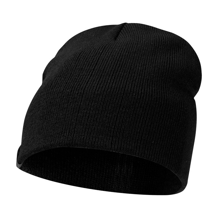Gorro versátil de punto canalé ideal para climas fríos Elevate™ color negro