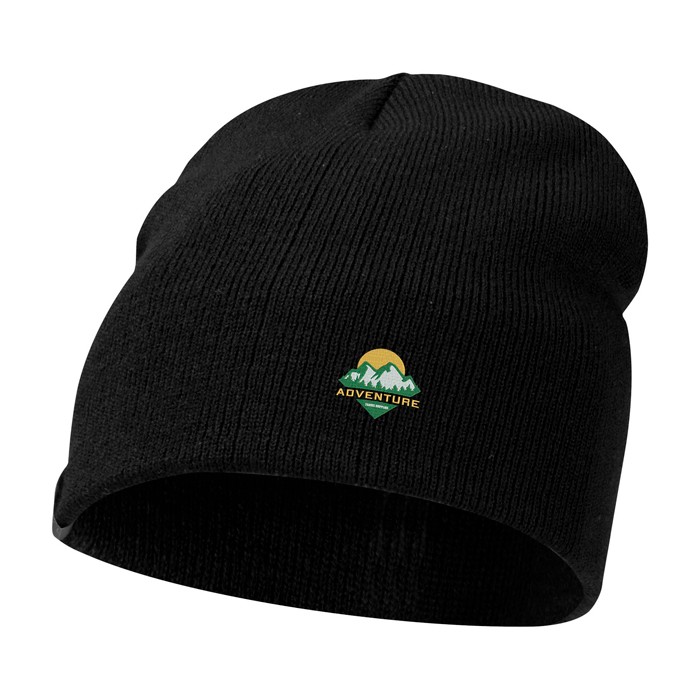 Gorro versátil de punto canalé ideal para climas fríos Elevate™ color negro
