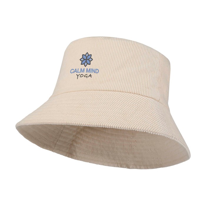 Sombrero para el sol de pana reciclada y algodón 280 g/m2 color arena