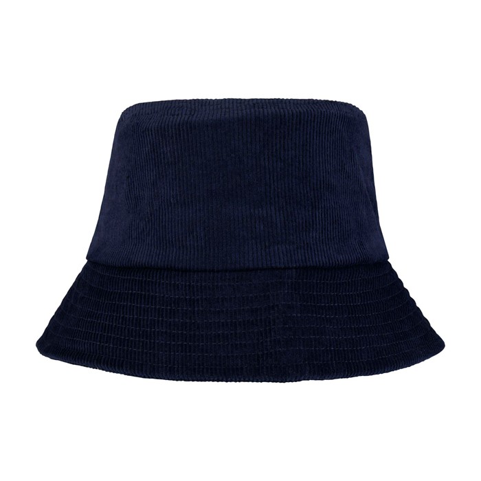 Sombrero para el sol de pana reciclada y algodón 280 g/m2 color azul marino segunda vista frontal