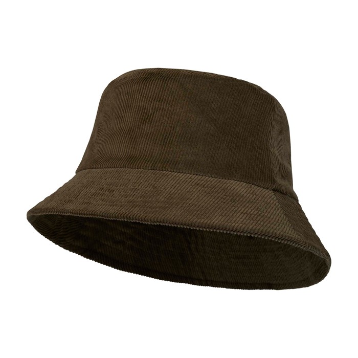 Sombrero para el sol de pana reciclada y algodón 280 g/m2 color verde oscuro