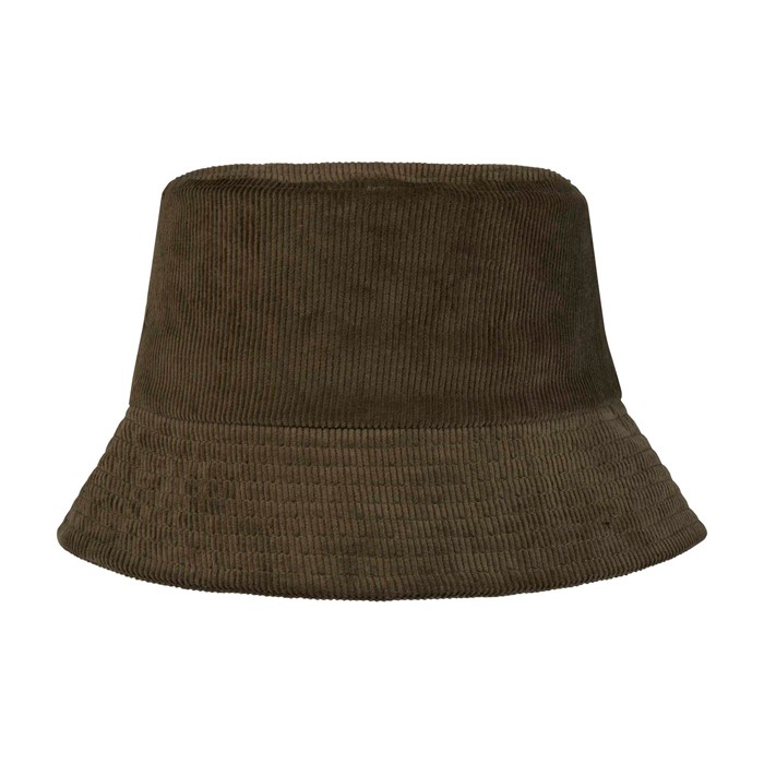 Sombrero para el sol de pana reciclada y algodón 280 g/m2 color verde oscuro segunda vista trasera