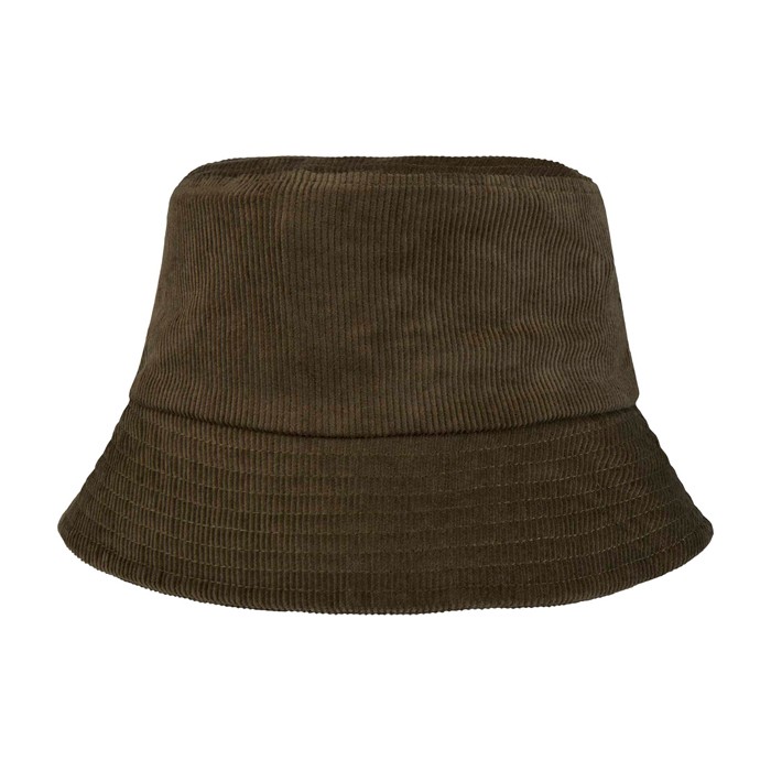 Sombrero para el sol de pana reciclada y algodón 280 g/m2 color verde oscuro segunda vista frontal