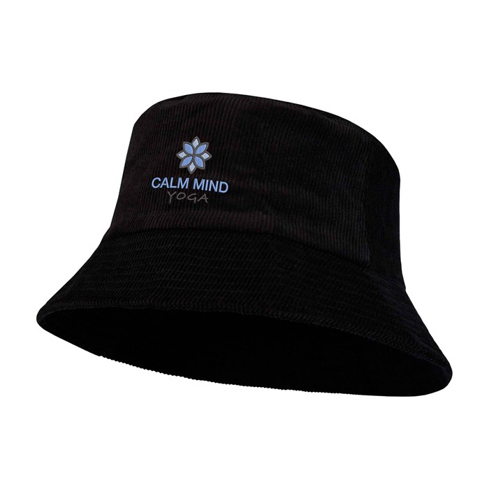 Sombrero para el sol de pana reciclada y algodón 280 g/m2 color negro