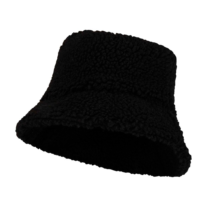 Sombrero de pescador hecho de sherpa que ofrece calidez y ligereza color negro