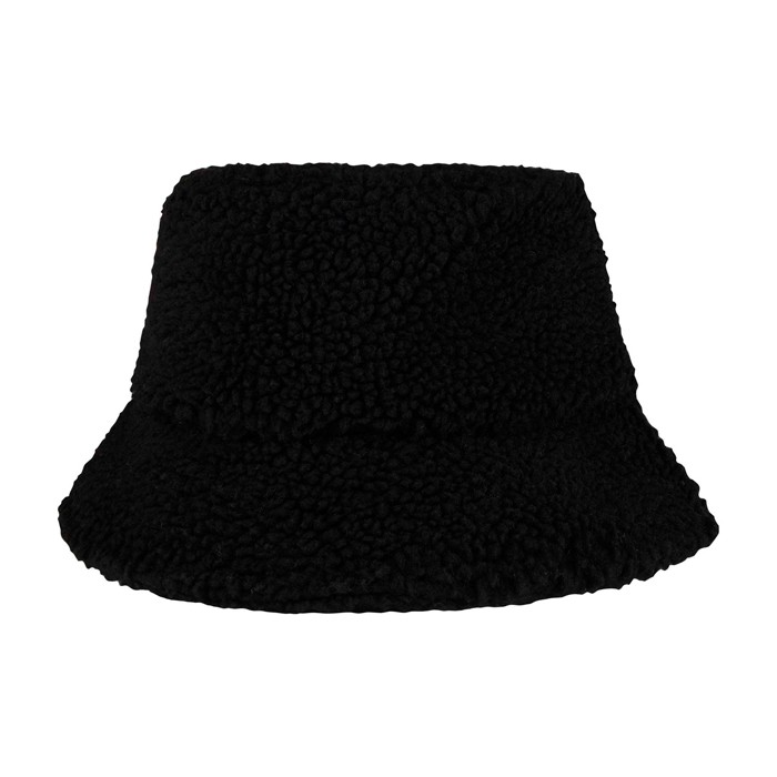 Sombrero de pescador hecho de sherpa que ofrece calidez y ligereza color negro segunda vista trasera