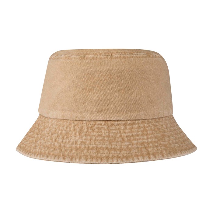 Sombrero tipo bob de algodón lavado con diseño atemporal 245 g/m2 color marfil segunda vista trasera