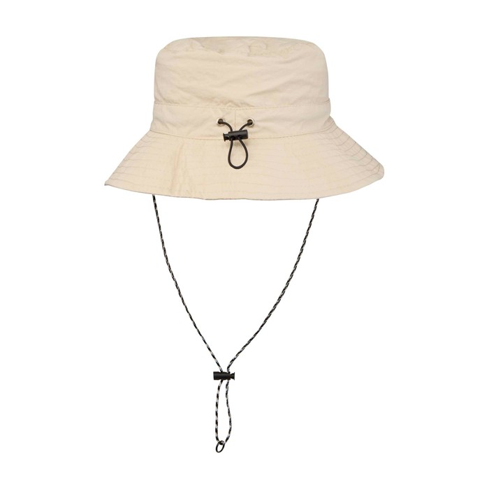 Sombrero tipo bob de nailon con diseño plegable 100 g/m2 color marfil segunda vista trasera