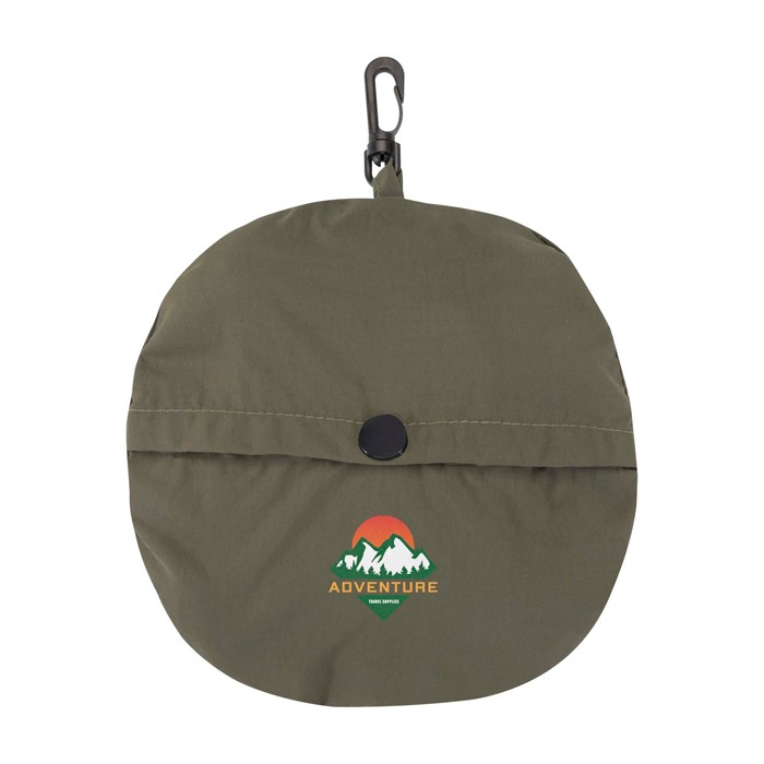 Sombrero tipo bob de nailon con diseño plegable 100 g/m2 color verde oscuro