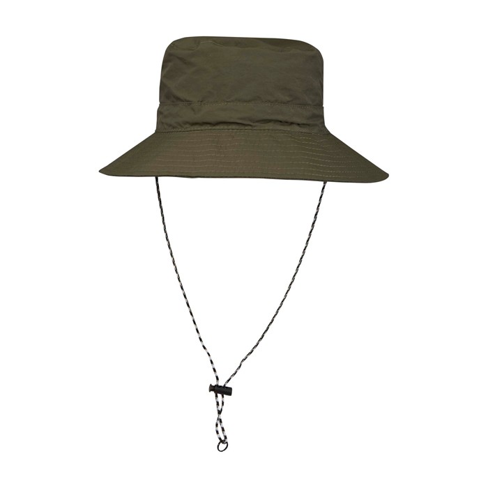 Sombrero tipo bob de nailon con diseño plegable 100 g/m2 color verde oscuro segunda vista frontal