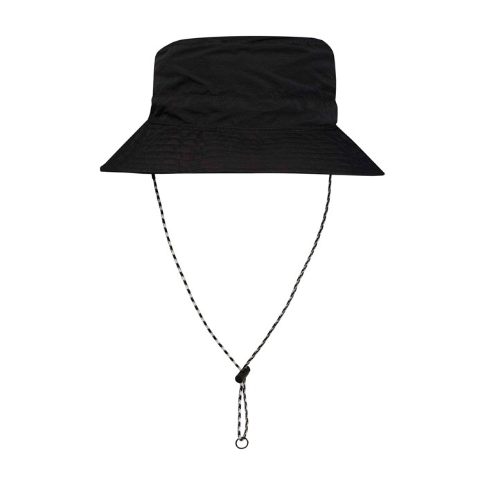 Sombrero tipo bob de nailon con diseño plegable 100 g/m2 color negro segunda vista frontal