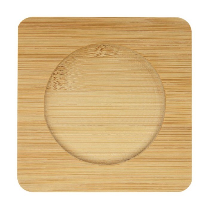 Set de tazas de doble pared con posavasos color transparente tercera vista