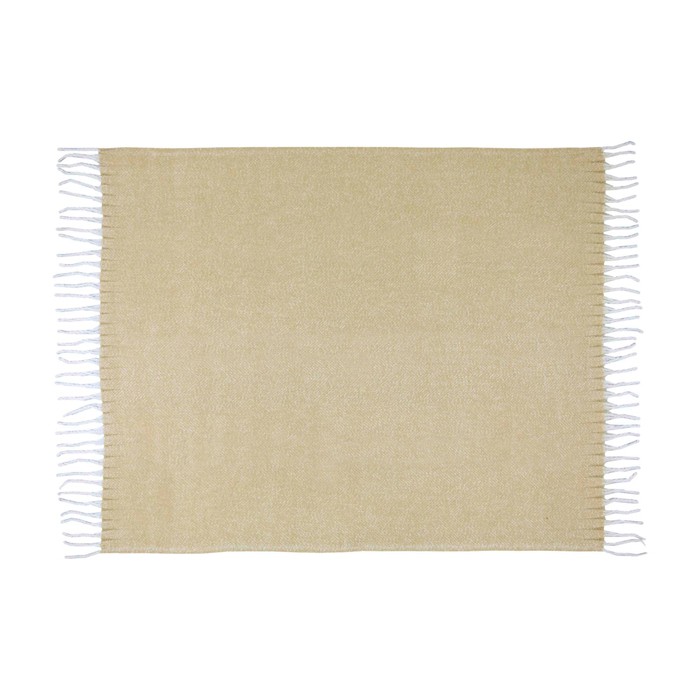 Manta extra suave y cálida de poliéster reciclado 125 x 150 cm color beige segunda vista frontal Manta extra suave y cálida de poliéster reciclado 125 x 150 cm color beige segunda vista frontal