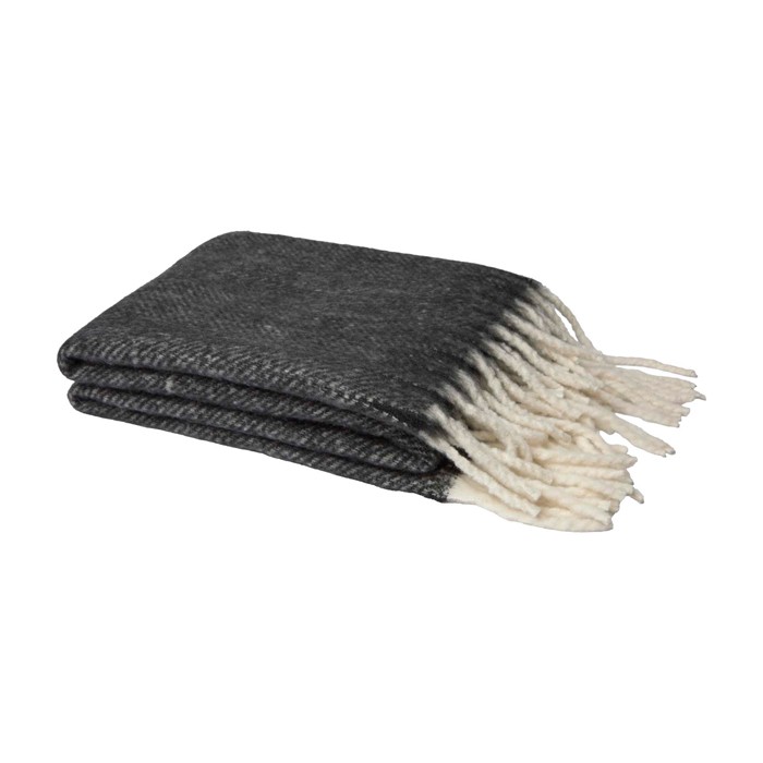 Manta extra suave y cálida de poliéster reciclado 125 x 150 cm color negro Manta extra suave y cálida de poliéster reciclado 125 x 150 cm color negro