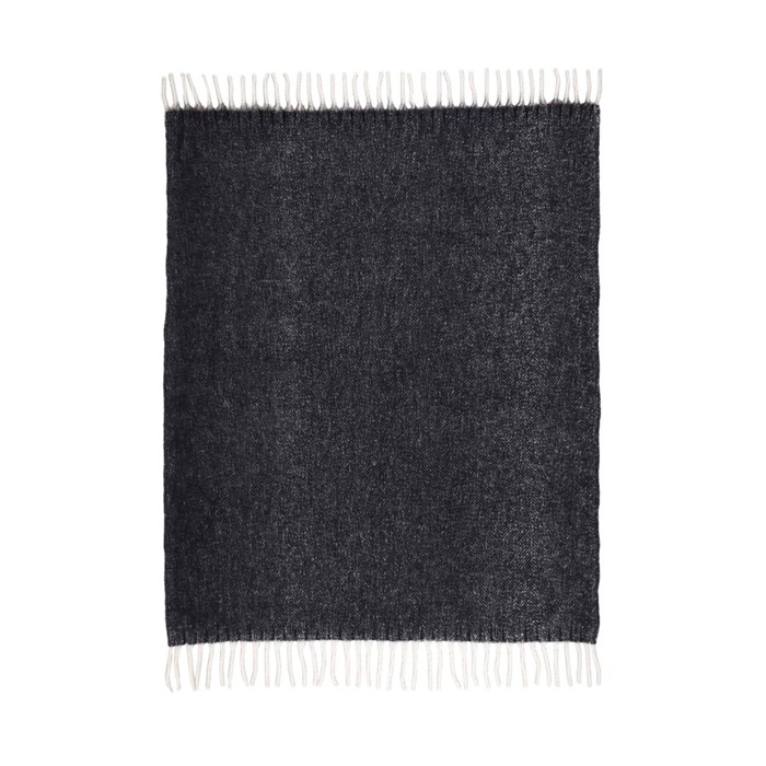 Manta extra suave y cálida de poliéster reciclado 125 x 150 cm color negro tercera vista frontal Manta extra suave y cálida de poliéster reciclado 125 x 150 cm color negro tercera vista frontal