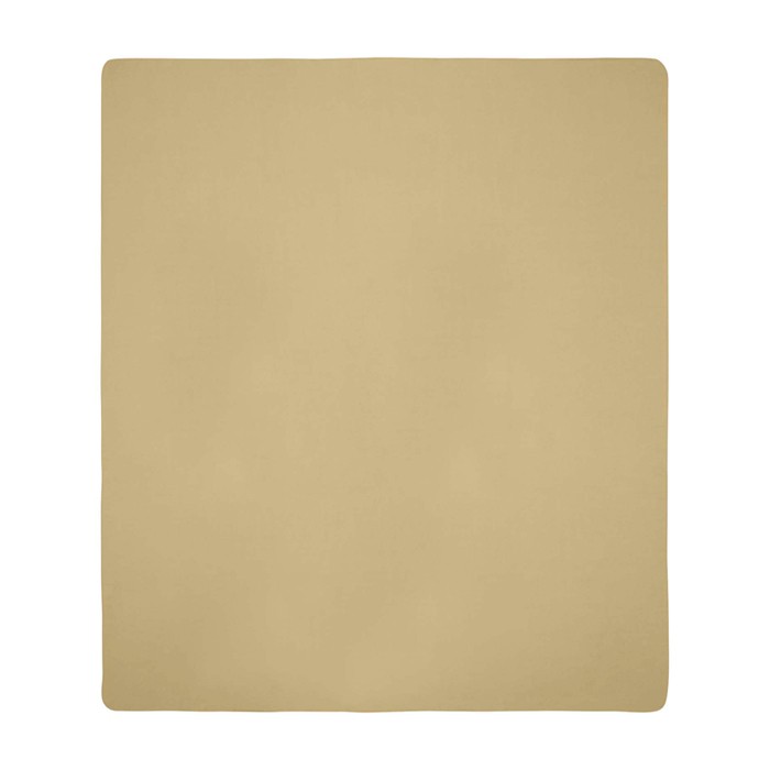 Manta de cuadros de felpa con bolsa de transporte 200 g/m2 color beige tercera vista frontal