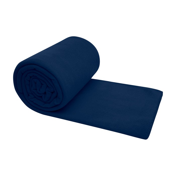 Manta de cuadros de felpa con bolsa de transporte 200 g/m2 color azul marino segunda vista