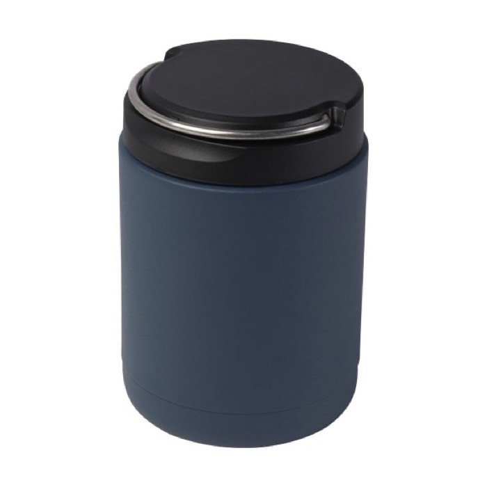 Fiambrera térmica de acero inoxidable reciclado con asa 500ml color azul oscuro