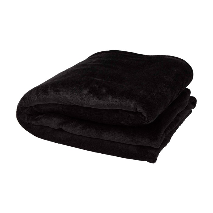 Manta de sherpa reciclada con tacto agradable y cómodo 126 x 152 cm color negro Manta de sherpa reciclada con tacto agradable y cómodo 126 x 152 cm color negro