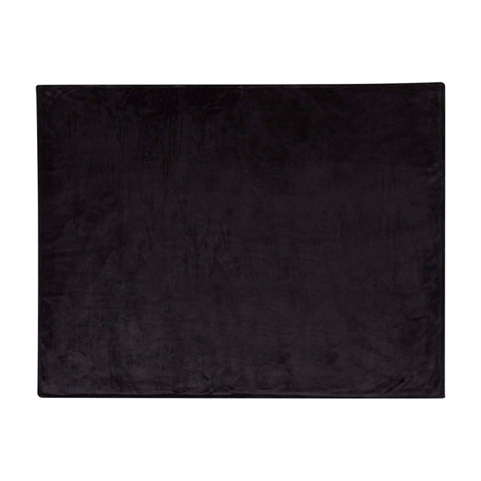 Manta de sherpa reciclada con tacto agradable y cómodo 126 x 152 cm color negro segunda vista frontal Manta de sherpa reciclada con tacto agradable y cómodo 126 x 152 cm color negro segunda vista frontal
