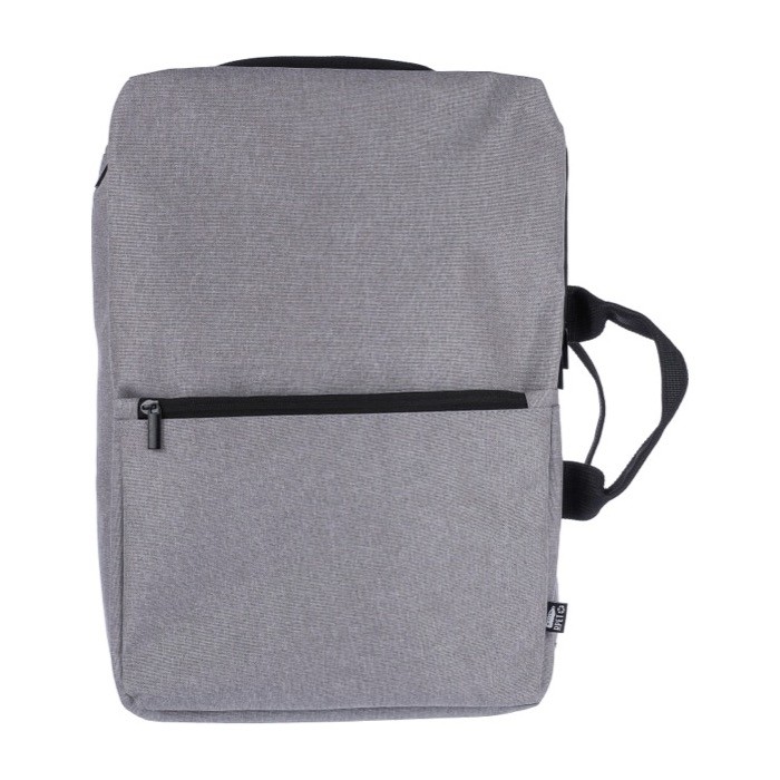 Mochila para portátil e ideal para viajes de poliéster reciclado 15'' color gris claro primera vista Mochila para portátil e ideal para viajes de poliéster reciclado 15'' color gris claro primera vista