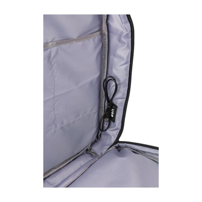 Mochila para portátil antirrobos de poliéster con puerto USB-A 17'' quinta vista Mochila para portátil antirrobos de poliéster con puerto USB-A 17'' quinta vista