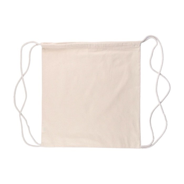 Mochila de cuerdas de algodón natural Oeko-Tex® 150g/m2 color caqui primera vista Mochila de cuerdas de algodón natural Oeko-Tex® 150g/m2 color caqui primera vista