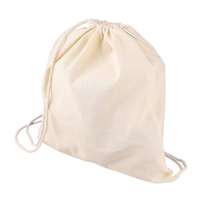 Mochila de cuerdas de algodón natural Oeko-Tex® 150g/m2 primera vista Mochila de cuerdas de algodón natural Oeko-Tex® 150g/m2 primera vista