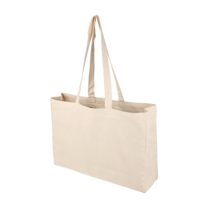 Bolsa de la compra de algodón natural Oeko-Tex® 220 g/m2 primera vista Bolsa de la compra de algodón natural Oeko-Tex® 220 g/m2 primera vista