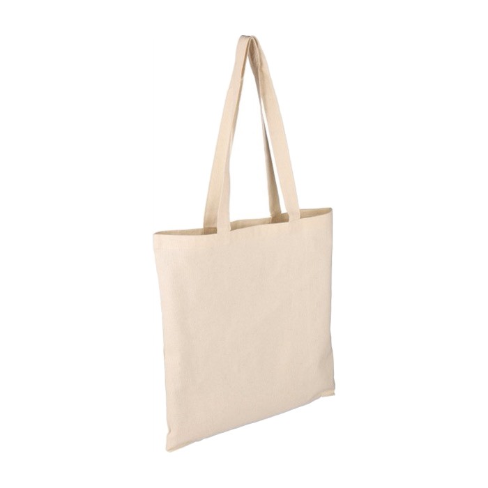 Bolsa de la compra de algodón natural Oeko-Tex® 180 g/m2 segunda vista Bolsa de la compra de algodón natural Oeko-Tex® 180 g/m2 segunda vista