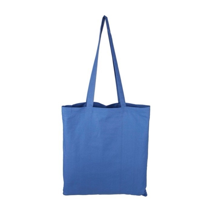 Bolsa de la compra de algodón de colores Oeko-Tex® 140 g/m2 segunda vista Bolsa de la compra de algodón de colores Oeko-Tex® 140 g/m2 segunda vista