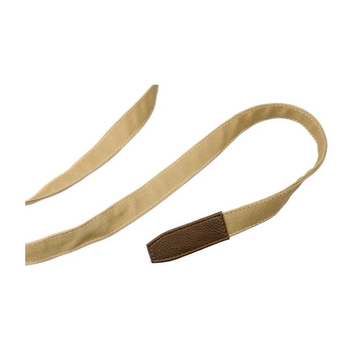 Delantal ajustable de lona con un bolsillo delantero de cuero tercera vista