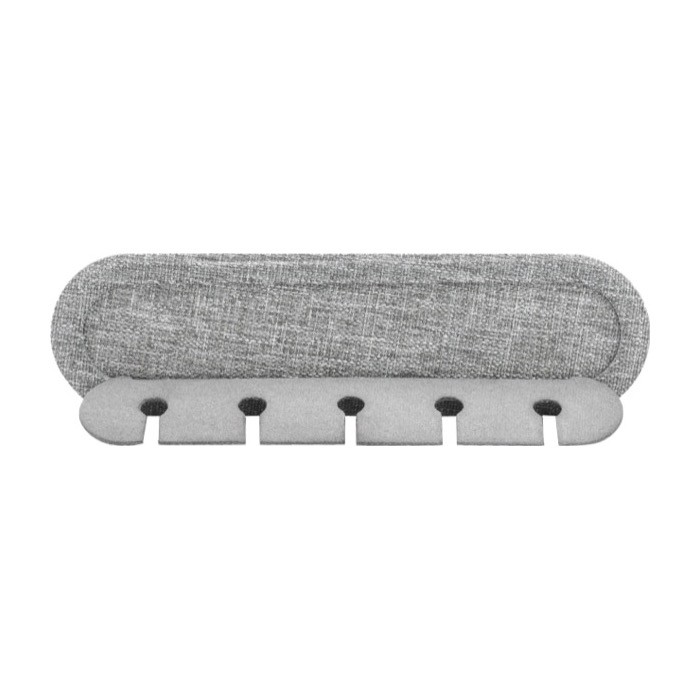 Organizador de cables con 5 ranuras con adhesivo BrandCharger color gris primera vista Organizador de cables con 5 ranuras con adhesivo BrandCharger color gris primera vista