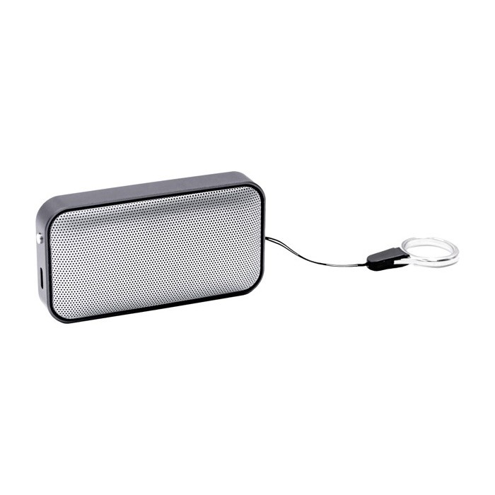 Altavoz inalámbrico ultradelgado de aluminio y gamuza BrandCharger 2W color gris primera vista Altavoz inalámbrico ultradelgado de aluminio y gamuza BrandCharger 2W color gris primera vista