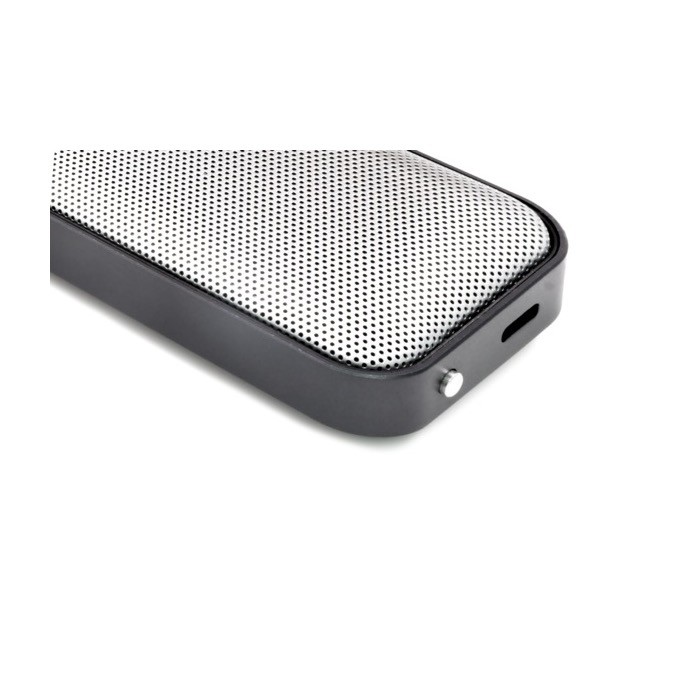 Altavoz inalámbrico ultradelgado de aluminio y gamuza BrandCharger 2W quinta vista Altavoz inalámbrico ultradelgado de aluminio y gamuza BrandCharger 2W quinta vista