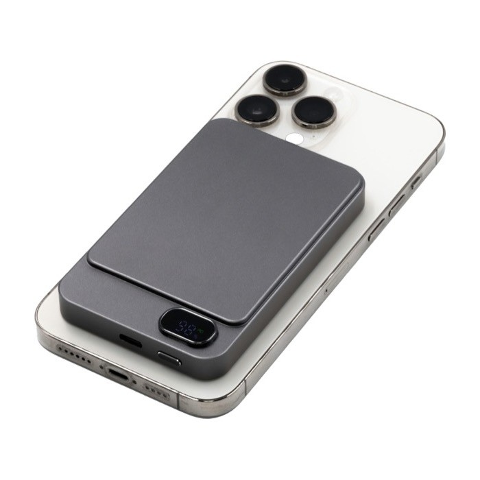 Batería externa inalámbrica y magnética 5.000mAh BrandCharger cuarta vista Batería externa inalámbrica y magnética 5.000mAh BrandCharger cuarta vista